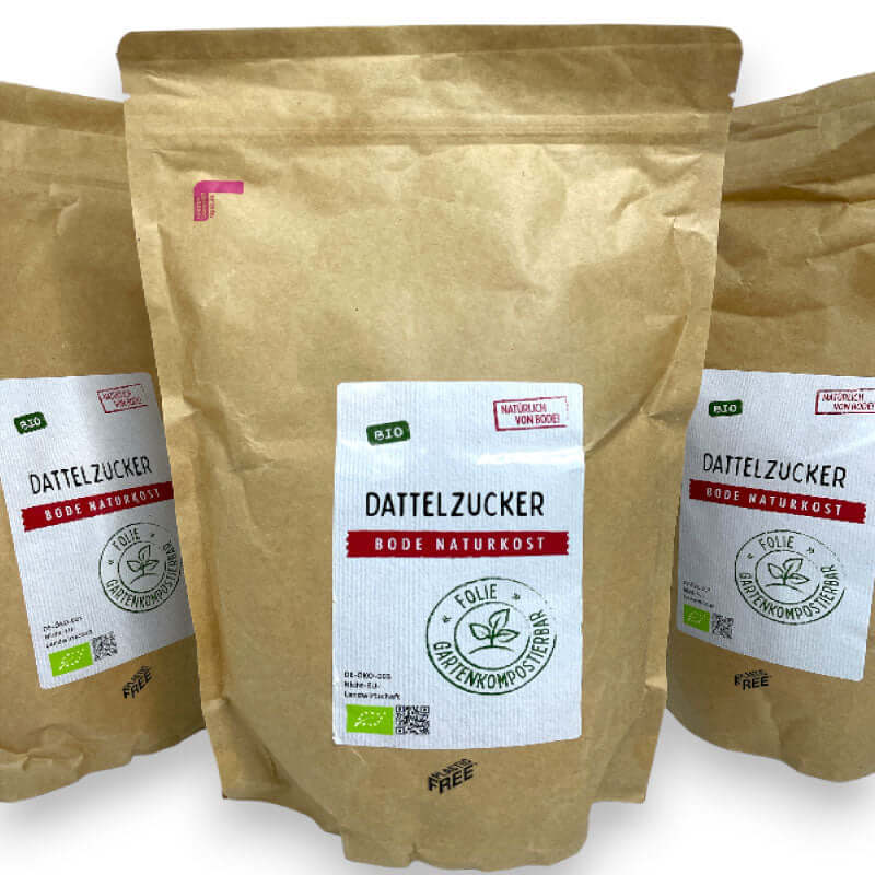 Dattelzucker bio gartenkompostierbarer Beutel 800g